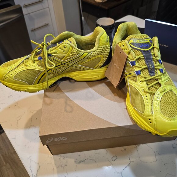 ASICS GEL-NIMBUS 10.1 1203A599 300 Kelp Lemon Spark Sports Style Shoes MENS 10.5 - Picture 3 of 15